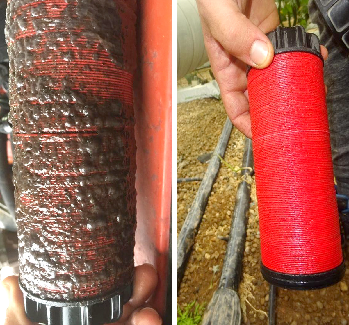 Sulama sistemi temizliği - Önce ve Sonra